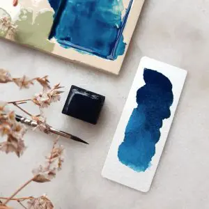 Bleu d’Istanbul – Aquarelle artisanale