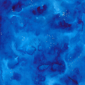 Bleu Yin – Aquarelle artisanale