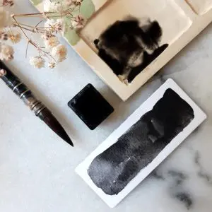 Noir de vigne – Aquarelle artisanale