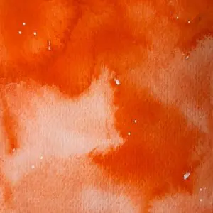 Orange coupable – Aquarelle artisanale
