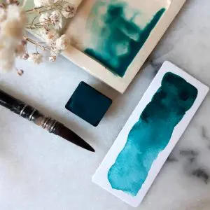 Turquoise – Aquarelle artisanale