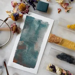 Vert de gris – Aquarelle artisanale duochrome