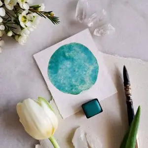 Ondée – Aquarelle artisanale granuleuse