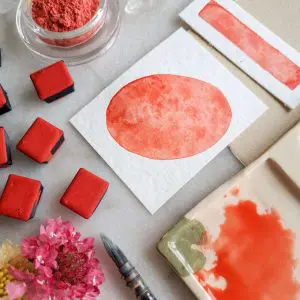 Pêche de vigne – Aquarelle artisanale