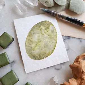 Vert Cerise – Aquarelle artisanale duochrome