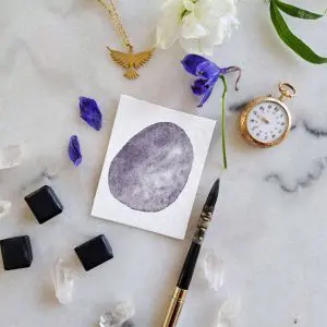 Aconit – Aquarelle artisanale duochrome