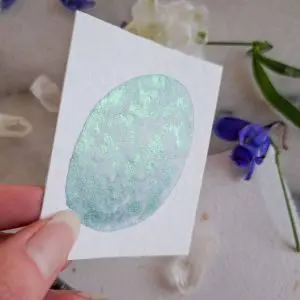 Aurore Boréale – Aquarelle artisanale pailletée