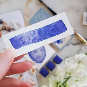 Set Une nuit de printemps – 8 aquarelles artisanales duochromes