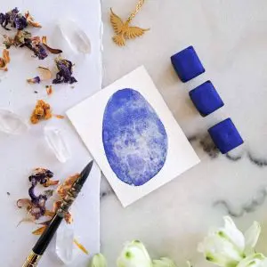 Minuit – Aquarelle artisanale duochrome