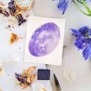 Songe – aquarelle artisanale granuleuse