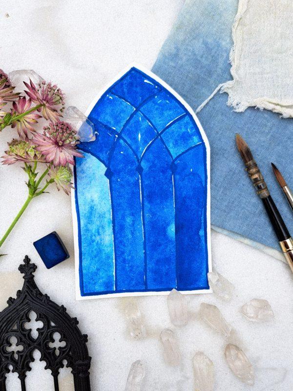 Fragment - Aquarelle artisanale granuleuse