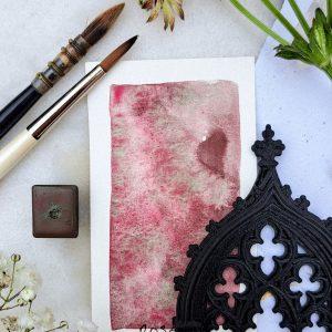 Rosace – Aquarelle artisanale duochrome
