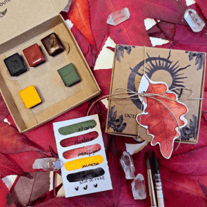 Set d’Automne – 5 aquarelles artisanales