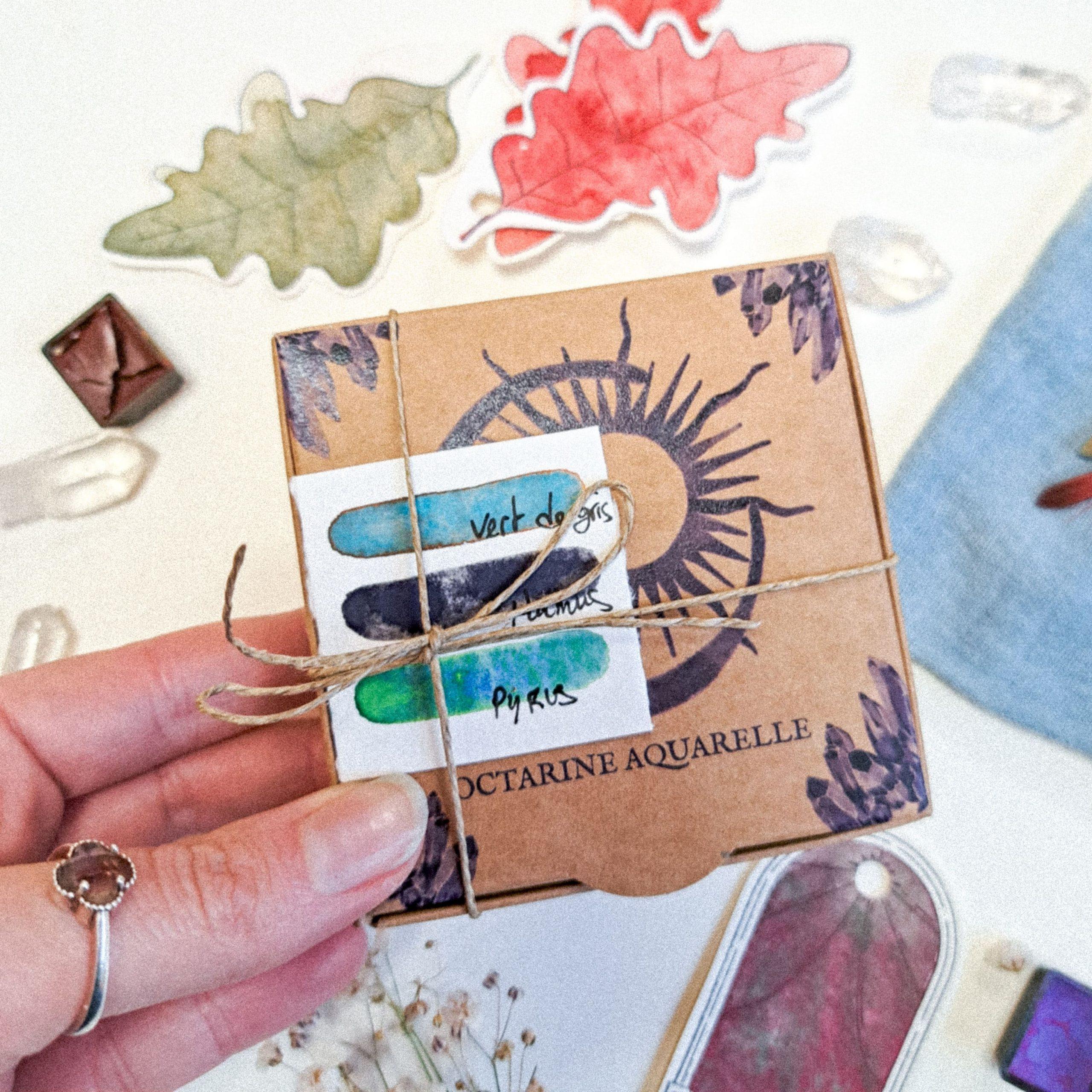 Set balade perdue - 3 aquarelles artisanales