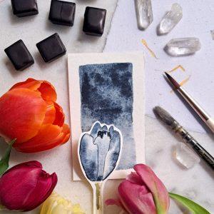 Gris de Payne – Aquarelle artisanale