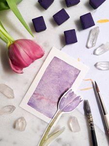 Manga - aquarelle artisanale duochrome