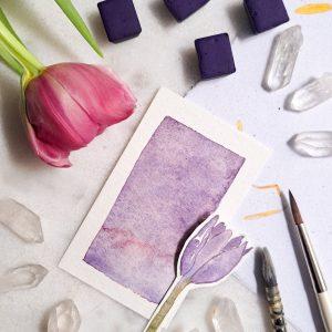 Manga – aquarelle artisanale duochrome
