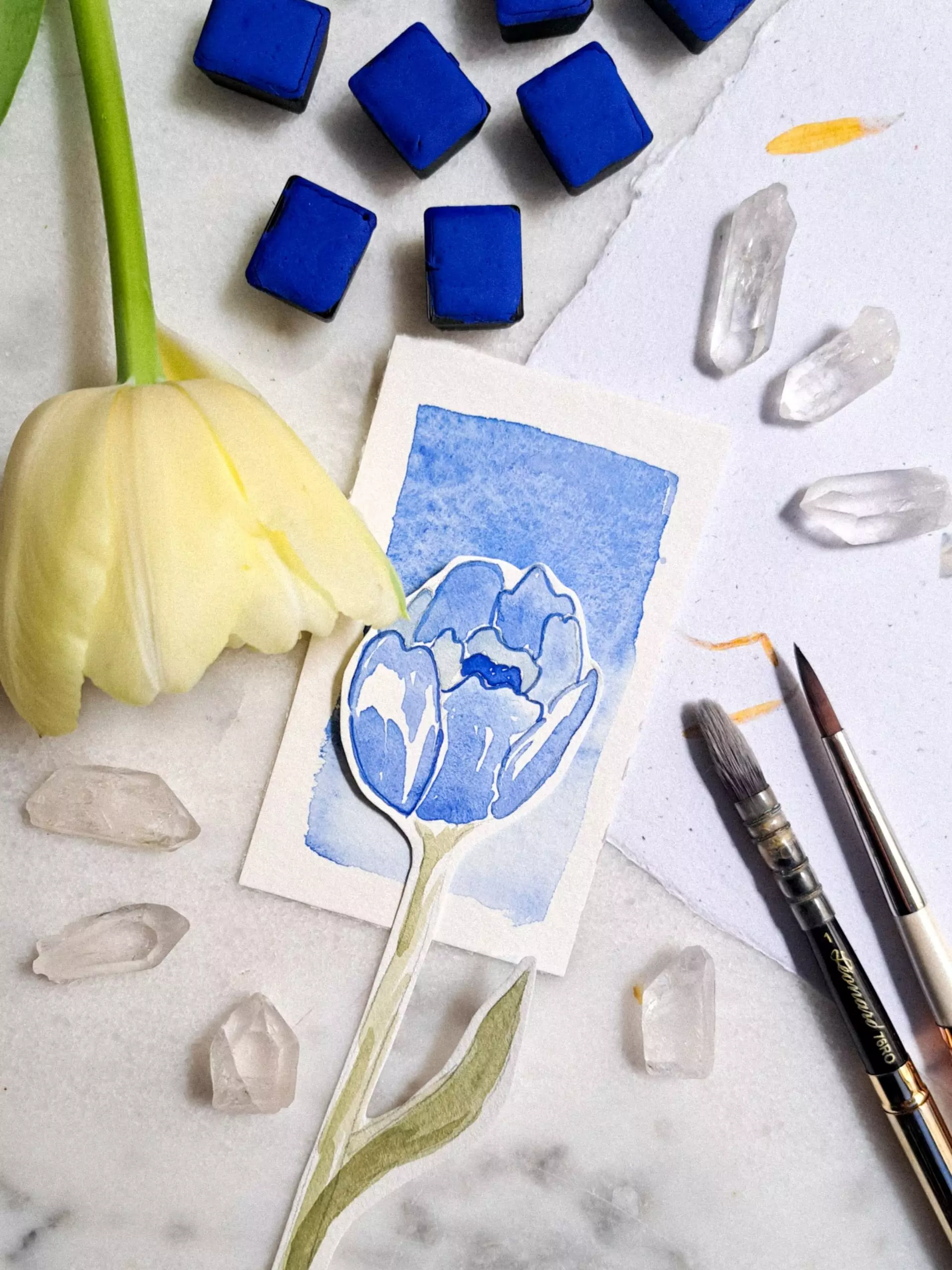 Set Ex-Libris - 5 aquarelles artisanales duochromes – Image 5