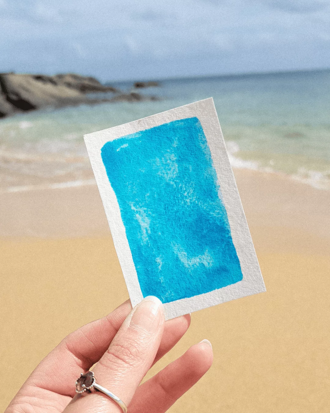 Cobalt - aquarelle artisanale